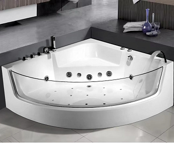 Ванна акриловая гидромассажная Cerutti SPA C-401A 150х150 угловая четверть круга с ножками Ванна акриловая гидромассажная Cerutti SPA C-401A 150х150 угловая четверть круга с ножками