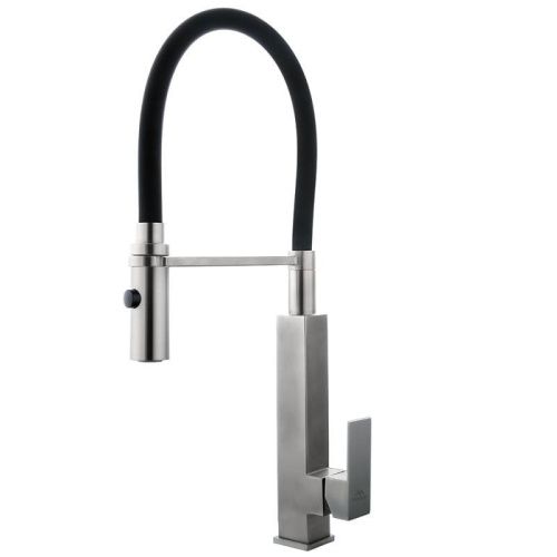 Смеситель для кухни Fashun A54102-7 на мойку сатин/черный - фото 2