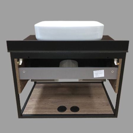 Тумба с раковиной Comforty Кёльн 00004149065CF 80х50 подвесная цвет коричневый