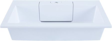 Раковина из искусственного камня Aquanet Фортуна 00182523 70х50 полувстраиваемая цвет белый 1 отверстие под смеситель