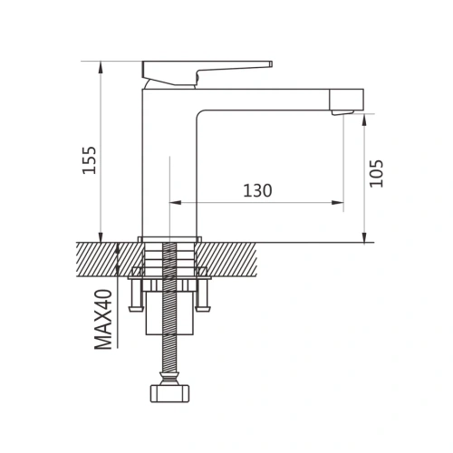 Смеситель Shevanik S6801 на раковину хром - фото 3