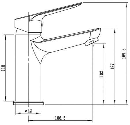 Смеситель Esko KZ27H на раковину хром