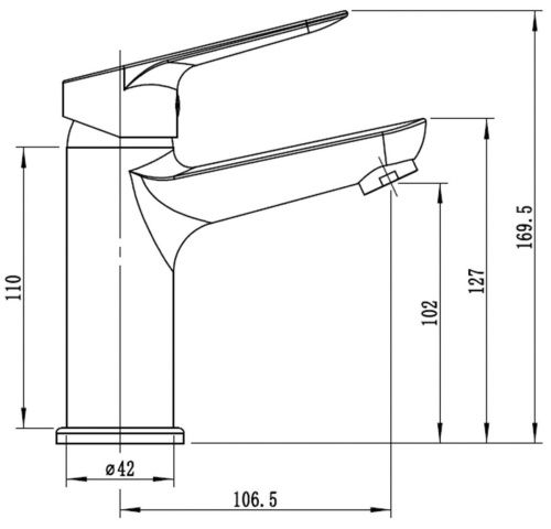 Смеситель Esko KZ27HW на раковину белый - фото 3