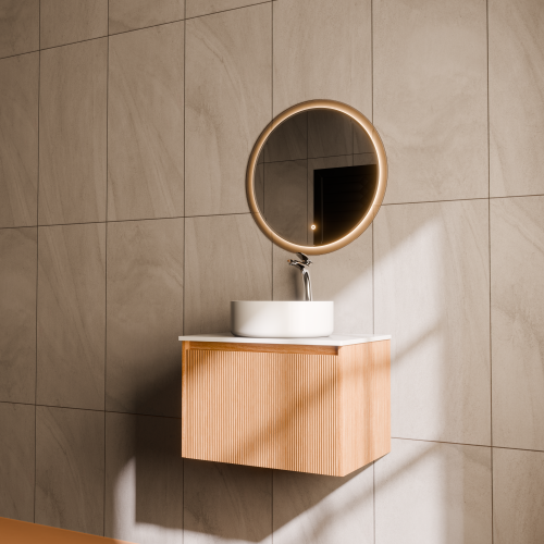 Тумба с раковиной ArtDecco Elizabeth (Элизабет) AEL06W11S300 60x45x40 подвесная цвет белый дуб - фото 2