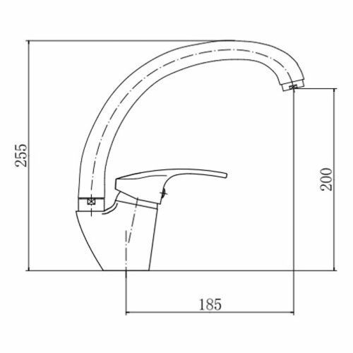 Смеситель для кухни Fashun A4121 на мойку хром - фото 3