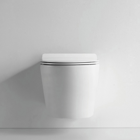 Унитаз подвесной Iberica Blanca Burgos IB.BRG.231.1B1 белый с сиденьем микролифт безободковый каскадный смыв