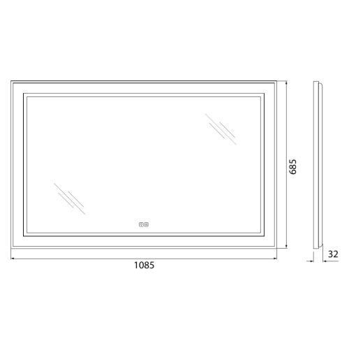 Зеркало BelBagno Kraft SPC-KRAFT-1085-685-TCH-WARM 108,5х68,5 - фото 5
