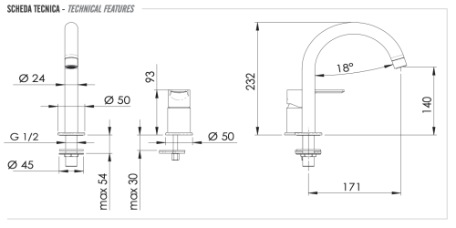 Смеситель Remer Energy EY57 на раковину хром - фото 2