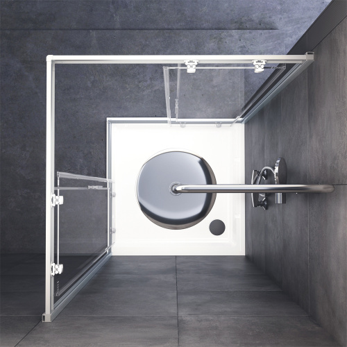 Душевой уголок Am.Pm Gem W90G-403-090MT 90х90 стекло прозрачное профиль хром глянцевый без поддона - фото 4