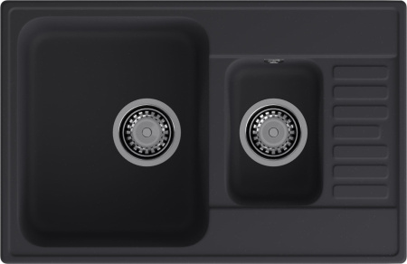 Кухонная мойка Granfest Quarz 21К черный 74х48 цвет черный поверхность матовая