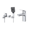 Комплект смесителей BelBagno DUE DUE-VASM/LVM-CRM настенный хром
