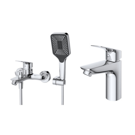 Комплект смесителей BelBagno DUE DUE-VASM/LVM-CRM настенный хром