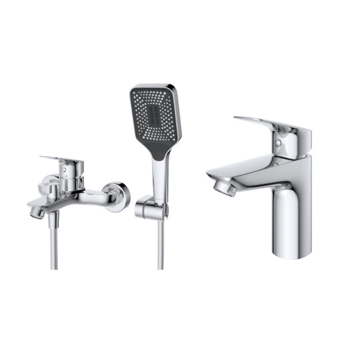 Комплект смесителей BelBagno DUE DUE-VASM/LVM-CRM настенный хром - фото 2