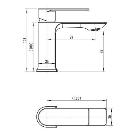 Смеситель Voda Neva NV26GM на раковину вороненая сталь