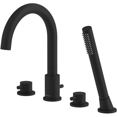 Смеситель для ванны Whitecross Y black Y1232BL на борт ванны черный матовый