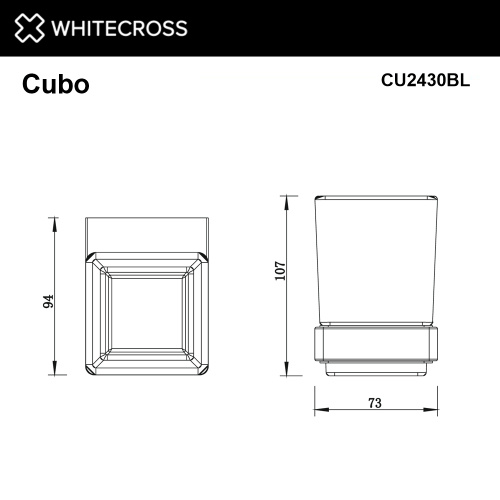 Стакан Whitecross Cubo black CU2430BL - фото 2