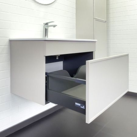 Тумба с раковиной Comforty Мадрид 00-00018685CF 80х50 подвесная цвет серый