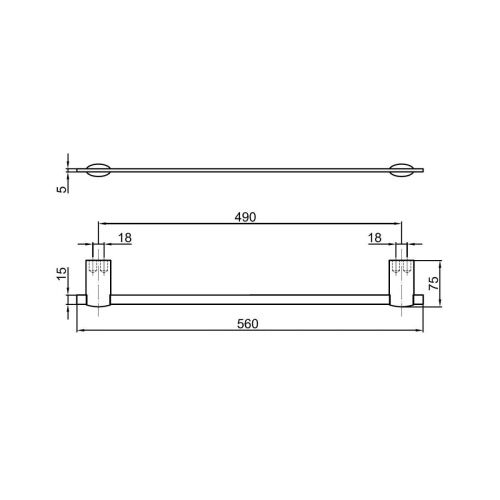 Полотенцедержатель Webert Aria AI500601015 - фото 3