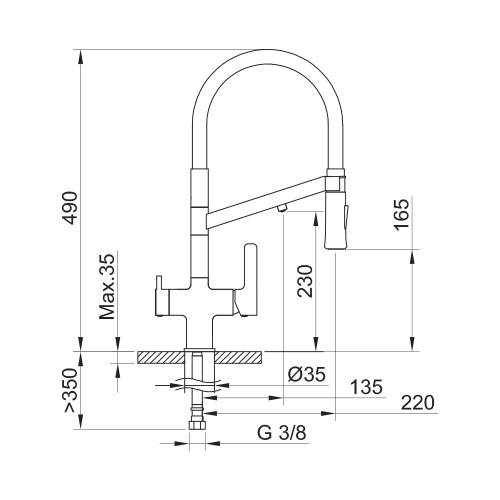 Смеситель для кухни Clever Chef WT19 60729 на раковину хром - фото 4