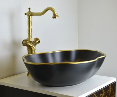Смеситель для раковины Bronze de Luxe ROYAL 21973 на столешницу бронза