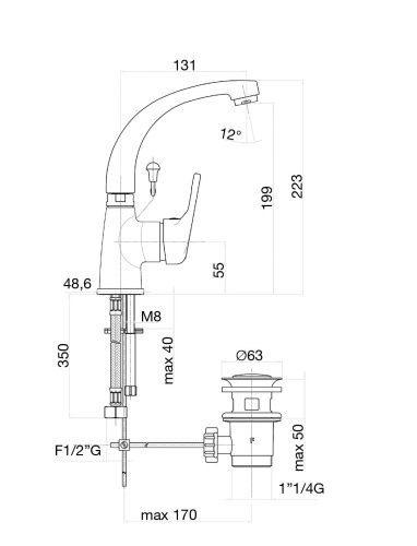 Смеситель для кухни Fiore 42CR4633 на мойку хром - фото 3