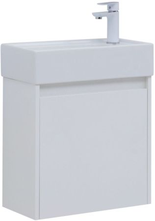 Комплект мебели: тумба с раковиной + зеркало Aquanet Nova Lite 00302531 50х30 подвесной цвет белый