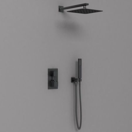 Душевая система Vincea VSFW-102TMB встраиваемая в стену цвет черный с термостатом