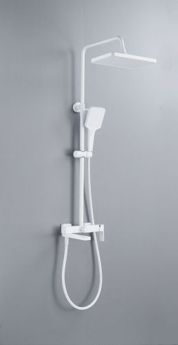 Душевая стойка Knotlor KN-23/WY настенная цвет белый - фото 4