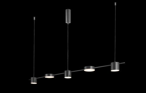 Светильник подвесной Crystal Lux Tristan (Тристан) TRISTAN SP5 L1200 BLACK - фото 4