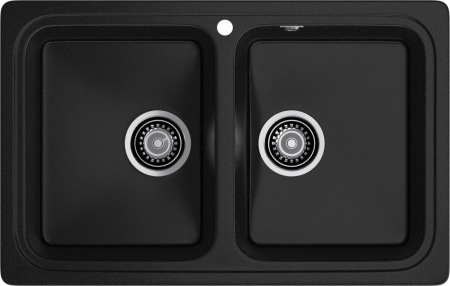 Кухонная мойка Granfest Standart S-780K черный 79х50 цвет черный поверхность матовая