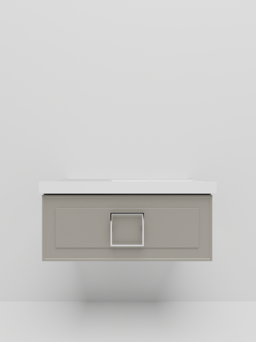 Тумба с раковиной La Fenice CUBO NFNC-01-CUB-C-90-1-90R 91х36х49 подвесная цвет бежевый - фото 4