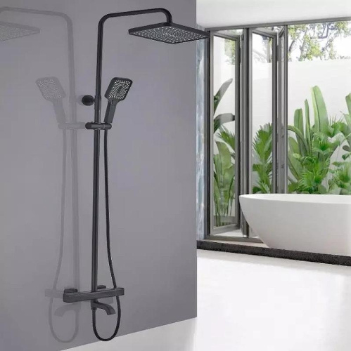 Душевая стойка ALMAes GaLaxy SDI-1801 настенная цвет черный - фото 2 Душевая стойка ALMAes GaLaxy SDI-1801 настенная цвет черный - фото 2