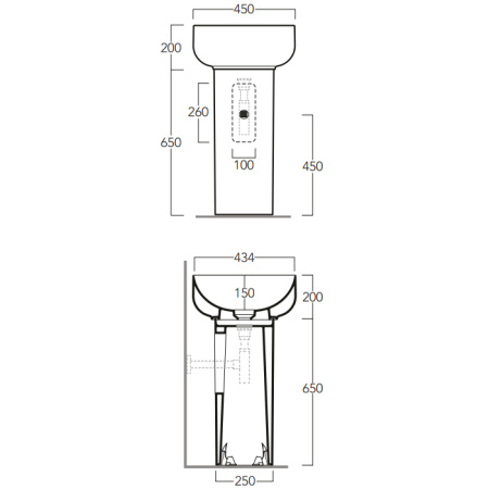 Пьедестал для раковины Simas Balloon CN400bi