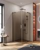 Душевой уголок Cezares SLIDER SLIDER-A-2-100/110-BR-GM 100х100 стекло тонированное профиль оружейная сталь без поддона