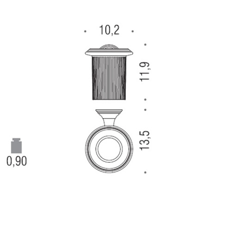 Стакан Colombo Hermitage B3302.HPS-VAN