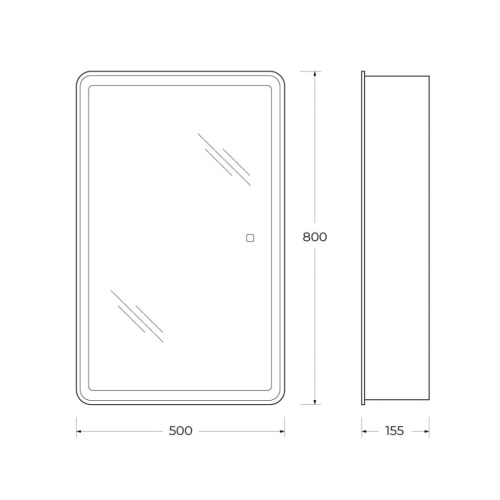 Зеркало-шкаф BelBagno Marino SPC-MAR-500/800-1A-LED-TCH 50х80 - фото 5