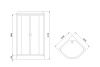 Душевая кабина Royal Bath HKST RB100HKST-WT 100х100 четверть круга с крышей ориентация универсальная