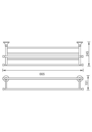 Полка в ванную комнату AltroBagno Corposso AltroBagnoCorposo081506Cr