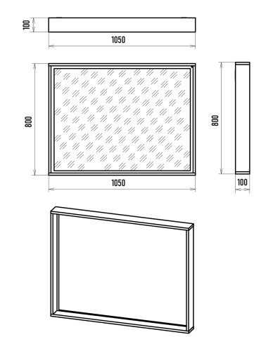 Зеркало в ванную Brevita Dallas DAL-02105-074 105х80 цвет коричневый - фото 5