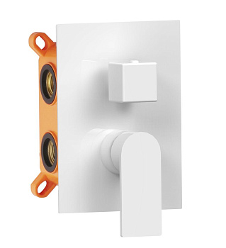 Смеситель для душа AQG Alpha 01ALP351BL встраиваемый в стену белый матовый