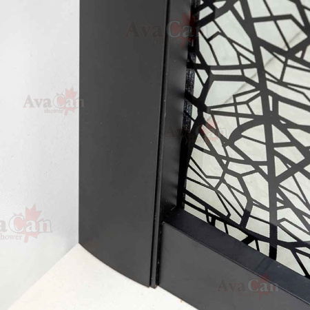 Душевой уголок AvaCan HB90 90х90 стекло тонированное профиль черный без поддона