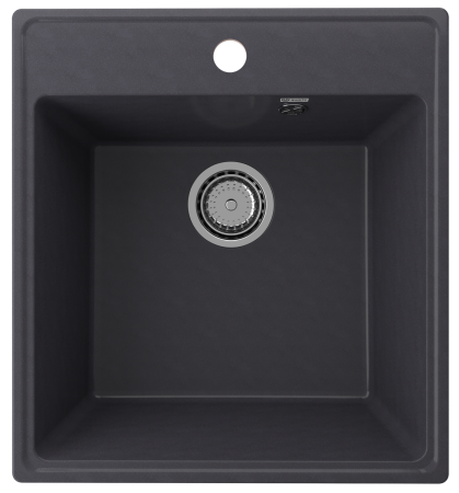 Кухонная мойка Ulgran Quartz Forte 460-08 46х50 цвет черный поверхность матовая