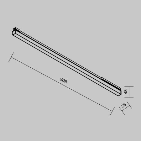Уличный трековый светодиодный светильник Maytoni Outdoor Basis O-TR02-1-S-24WB4K