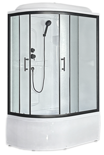 Душевая кабина Royal Bath BK RB8120BK1-M-R-BL Practic 120х80 асимметричная