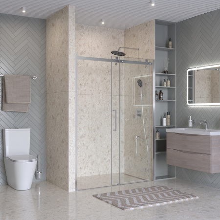 Душевая дверь BelBagno MARINO MARINO-2-BF-1-150-C-CR 150х195 стекло прозрачное профиль хром