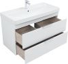 Тумба под раковину Aquanet Ирис new 00339280 100х50 подвесная цвет белый