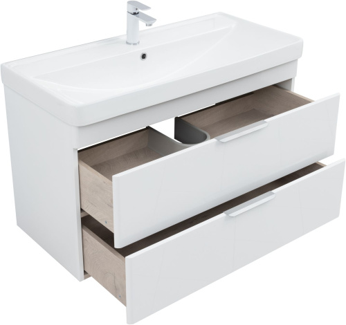 Тумба под раковину Aquanet Ирис new 00339280 98,5х45,2х57,2 подвесная - фото 3