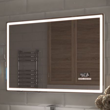 Зеркало с подсветкой Vigo Geometry Media Voice 52 120х70