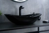Раковина керамическая Gid Lago 53349 60х40 накладная цвет черный без отверстий под смеситель