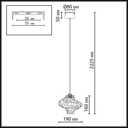 Светильник подвесной Odeon Light Ordi (Орди) 5108/3L